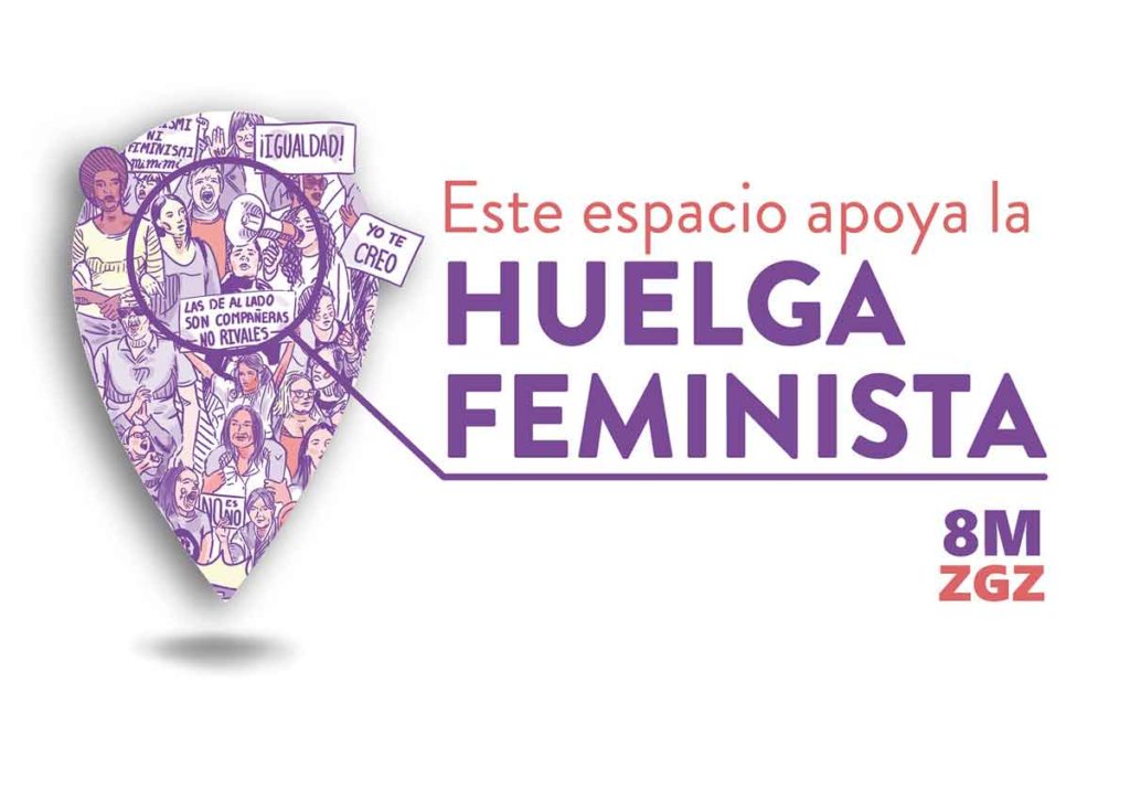 Cartel: este espacio apoya la huelga feminista del 2019