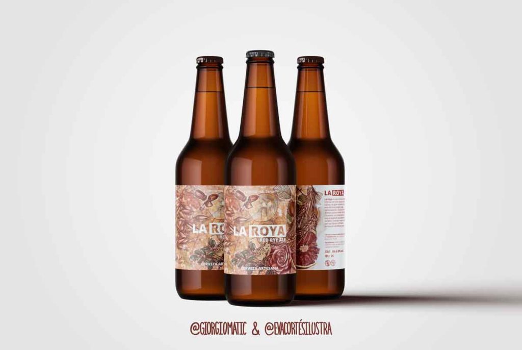 Ilustración etiqueta de cerveza "La Roya"